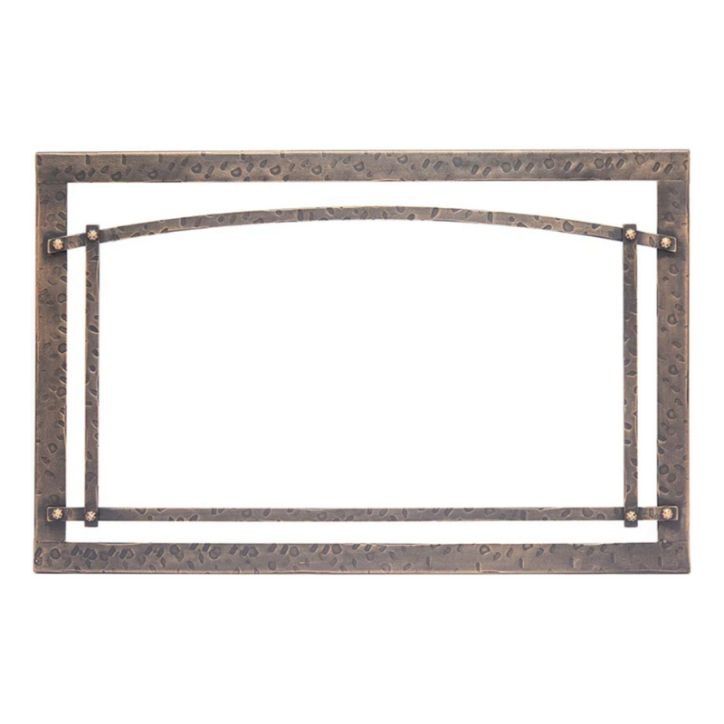 Modern Flames Hammered Burnished Bronze Premium Overlay - Fits Over All Trim Kits (Magnet Install)