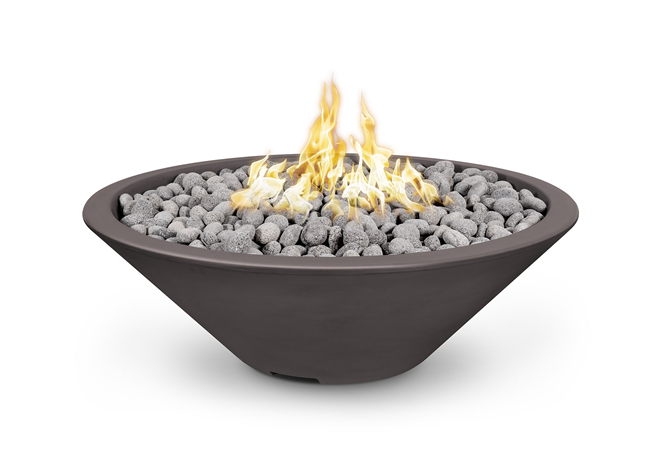 The Outdoor Plus Cazo Concrete Fire Pit / No Ledge + Free Cover - The Fire Pit Collection